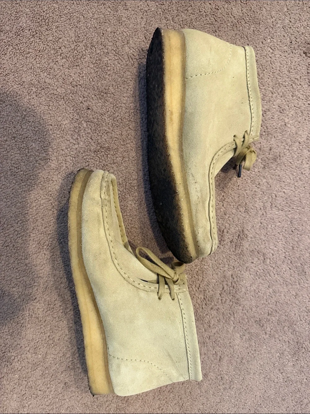 Clarks wallabies - Light Beige Suede